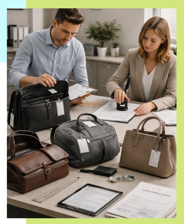 Сертификация сумок в Беслане от 7595 руб. | Алешин-Бсл