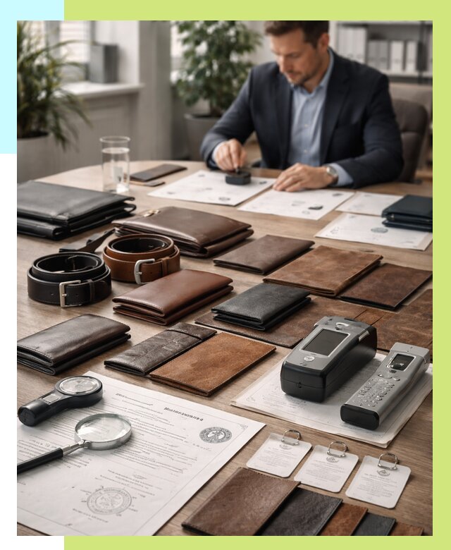 Сертификация кожаных изделий в Беслане от 12151 р. | Алешин-Бсл