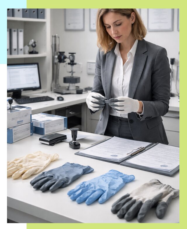 Сертификация перчаток в Беслане от 8607 р. | Алешин-Бсл