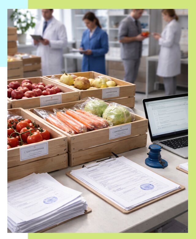 Сертификация овощей и фруктов в Беслане от 8607 р. | Алешин-Бсл