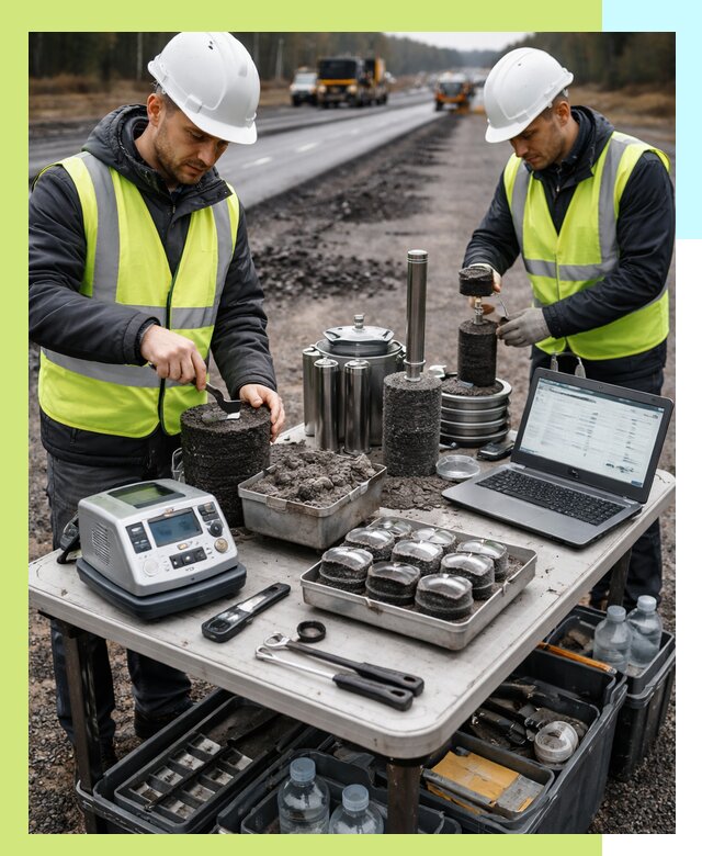 Сертификация асфальта: испытания и подтверждение в Беслане