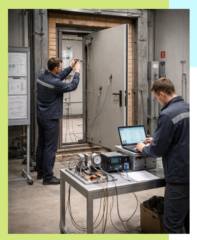 Сертификация противопожарных дверей в Беслане по ГОСТ и ТР