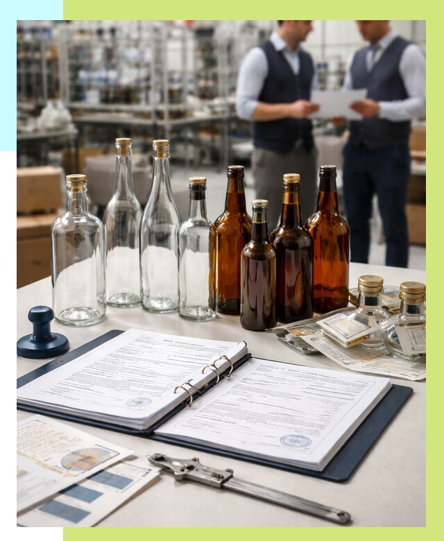 Сертификация стеклянных бутылок в Беслане от 25315 р. | Алешин-Бсл