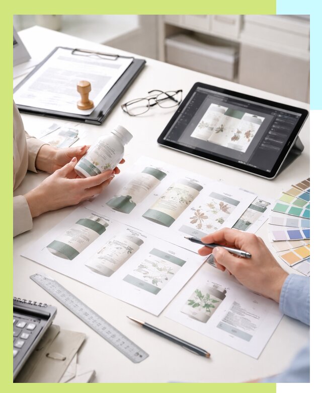 Профессиональная разработка дизайна и текста этикетки продукции в Беслане