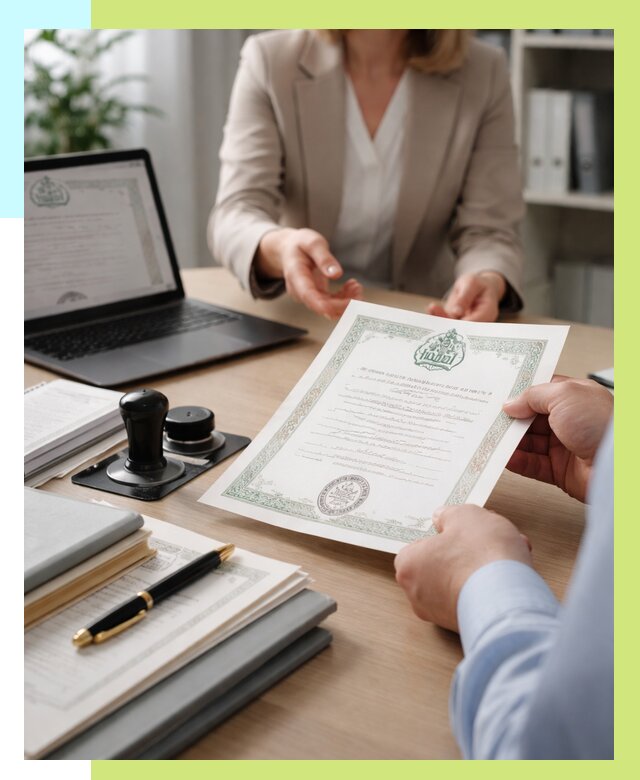 Халяль сертификат в Беслане, получить от 15189 р. | Алешин-Бсл