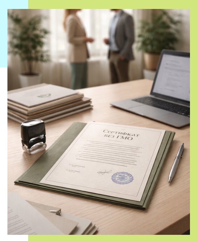 Сертификат без ГМО в Беслане от 7595 р. оформить срочно Алешин-Бсл