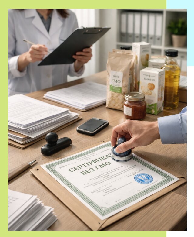 Получение сертификата Без ГМО для продукции в Беслане