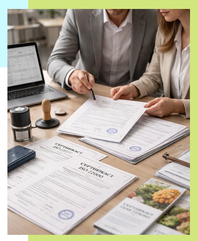 Сертификат ISO 22000 в Беслане от 40504 р. под ключ | Алешин-Бсл