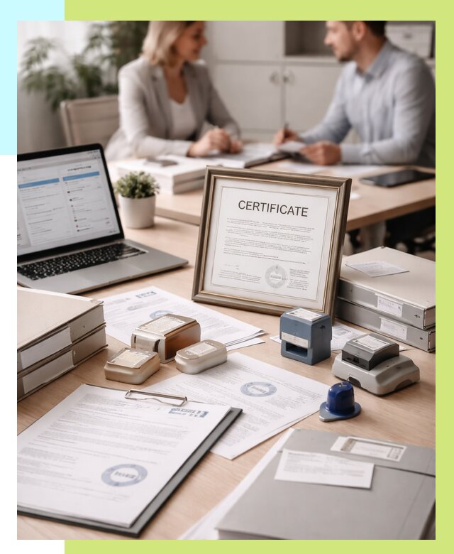 Сертификация компании в Беслане от 45567 р. | Алешин-Бсл — заказ